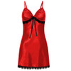 3 PCS Sling Lace Sexy Perspective Lingerie Nightdress, Size:XXL (Red)