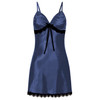 3 PCS Sling Lace Sexy Perspective Lingerie Nightdress, Size:S (Blue)