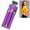 Candy-colored Stretch Polyester Adjustable Shoulder Strap Clip(Purple)