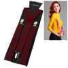 Candy-colored Stretch Polyester Adjustable Shoulder Strap Clip(Wine red)