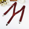 Candy-colored Stretch Polyester Adjustable Shoulder Strap Clip(Wine red)