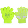 Non-slip Upgrade Version Children Skating Gloves Full Finger Rhinestone Anti-slip Gloves, Size:M (Snowflake Yellow)