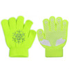 Non-slip Upgrade Version Children Skating Gloves Full Finger Rhinestone Anti-slip Gloves, Size:M (Snowflake Yellow)