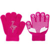 Non-slip Upgrade Version Children Skating Gloves Full Finger Rhinestone Anti-slip Gloves, Size:M (Ice Man Rose Red)