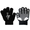 Non-slip Upgrade Version Children Skating Gloves Full Finger Rhinestone Anti-slip Gloves, Size:M (Ice Man Black)