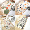 Cartoon Lamb Cashmere Home Mat Room Bedside Long Strip Anti-skid Foot Mat, Size:60×180 cm(Leaf Painting)