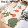 Cartoon Lamb Cashmere Home Mat Room Bedside Long Strip Anti-skid Foot Mat, Size:60×180 cm(Orange)