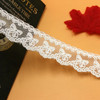 15 Yards 3.5cm Lace Ribbon Tape Double Bow Lace Trim DIY Embroidered For Sewing Decoration Lace Fabric(White)