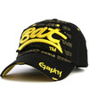Embroidery Letter Pattern Adjustable Curved Eaves Baseball Cap, Head Circumference: 54-62cm(black yellow)