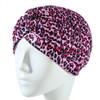 6 PCS Leopard Earmuffs Turban Hat Hedging Cap(Pink)