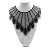 10 PCS Feather-shaped Lace Embroidery Collar Flower Fake Collar DIY Clothing Accessories, Size: 29 x 27cm(Black)