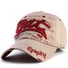 Embroidery Letter Pattern Adjustable Curved Eaves Baseball Cap, Head Circumference: 54-62cm(khaki red)