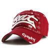 Embroidery Letter Pattern Adjustable Curved Eaves Baseball Cap, Head Circumference: 54-62cm(red white)