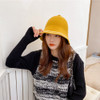 All-Match Autumn and Winter Button Chenille Fisherman Hat Basin Hat, Size: M (56-58cm)(Yellow)