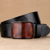 Copper Buckle First Layer Cowhide Men Belt, Length (CM): 120cm(Black)