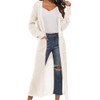 Irregular Thick Long Coat (Color:White Size:XL)