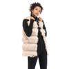 Woolen Vest Warm And Loose Long Coat (Color:Apricot Size:L)