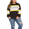 Letters Print Loose Sweatshirt (Color:Black Size:XXXL)