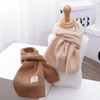 WJ8657 Solid Color Children Scarf Winter Knitted Scarf Warm Wool Baby Scarf, Length (CM): 125cm(Beige)