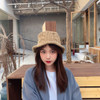 Autumn and Winter Knitted Woolen Hat All-Match Warm Fisherman Hat Twist Bucket Hat, Size: M (56-58cm)(Khaki)