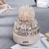 MZ152 Autumn and Winter Cute Wool Ball Knitted Hat Women Plus Velvet Warm Ear Protection Wool Hat, Size: One Size(Pink)
