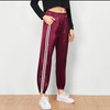 Satin Smooth Sports And Leisure Harem Pants Feet Was Thin Beam (Color:Wine Red Size:S)