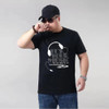 Plus Fat Plus Size Cotton Short-sleeved Men T-shirt (Color:Black Size:XXXXL)