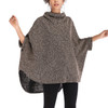 Long Hooded Bat Sleeves Top Sweater (Color:Coffee Size:One Size)