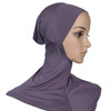 Autumn and Winter Ladies Solid Color Scarf Hooded Modal Headscarf Cap, Size:45 x 43cm(Dark Gray)