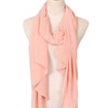 Women Solid Color Natural Fold Chiffon Shawl Scarf Turban, Size:180cm(Snow Bud)