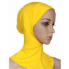 Autumn and Winter Ladies Solid Color Scarf Hooded Modal Headscarf Cap, Size:45 x 43cm(Yellow)