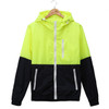 Trendy Unisex Sports Jackets Hooded Windbreaker Thin Sun-protective Sportswear Outwear, Size:XXXL(Fluorescent Green)