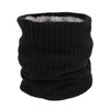 Autumn and Winter Outdoor Cycling Plus Velvet Knitted Warm Windproof Scarf(Black)