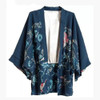 Autumn Women Phoenix Pattern Print Loose Kimono Jacket, Size:M (As Show)