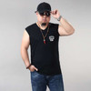 Casual Loose Thin Sleeveless T-shirt Vest (Color:Black Size:XL)
