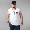 Casual Loose Thin Sleeveless T-shirt Vest (Color:White Size:XXXXL)