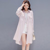 Women Mid-length Loose Sunscreen Cardigan Coat (Color:Pink Size:XL)