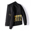 Loose and Comfortable Casual Jacket Collar Slim (Color:Black Size:XXXXXXXL)