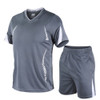 Men Running Fitness Sports Suit Quick-drying Clothes (Color:Grey Size:XXXXL)