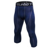 Fitness Running Training Quick Dry, Sweat Wicking, Breathable And Elastic Capris (Color:Navy Size:XL)