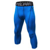 Fitness Running Training Quick Dry, Sweat Wicking, Breathable And Elastic Capris (Color:Blue Size:L)