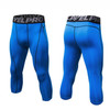 Fitness Running Training Quick Dry, Sweat Wicking, Breathable And Elastic Capris (Color:Blue Size:L)