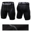 Fitness Running Training Sports Tight Breathable Quick Dry Elastic Shorts (Color:Black Grey Size:XL)