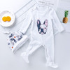 Baby Long Sleeve Printed One-piece Suit (Color:Pug Size:80)