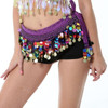 Women Sequins Dancing Belt (Color:Purple Size:One Size)