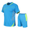 Men Loose Leisure Sports Fitness Suit Quick-drying Clothes (Color:Lake Blue Size:XXXXXL)