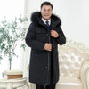 Winter Men Plus Velvet Thickening Cold-proof Down Jacket (Color:Black Size:XXXL)