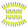 100 PCS Auto Mini Blade Fuse, DC 12V 20A(Yellow)