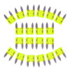 100 PCS Auto Mini Blade Fuse, DC 12V 20A(Yellow)