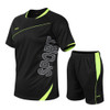 Men Loose Leisure Sports Fitness Suit Quick-drying Clothes (Color:Black Size:XL)